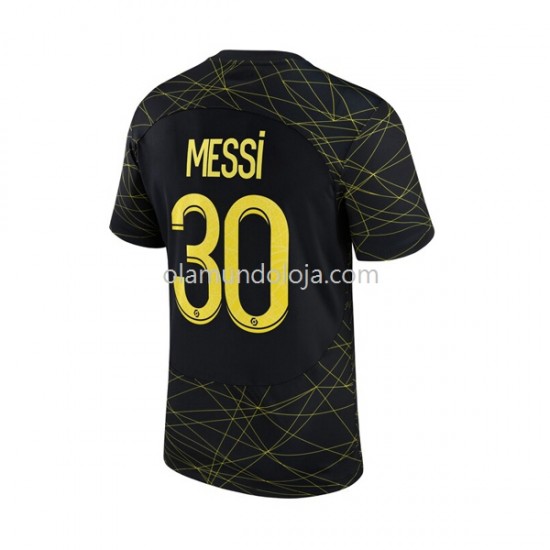 Camisola Paris Saint-Germain Lionel Messi 10 Homem Equipamento Quarto 2022-2023 Manga Curta